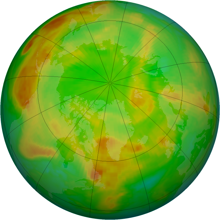 Arctic ozone map for 15 June 1981